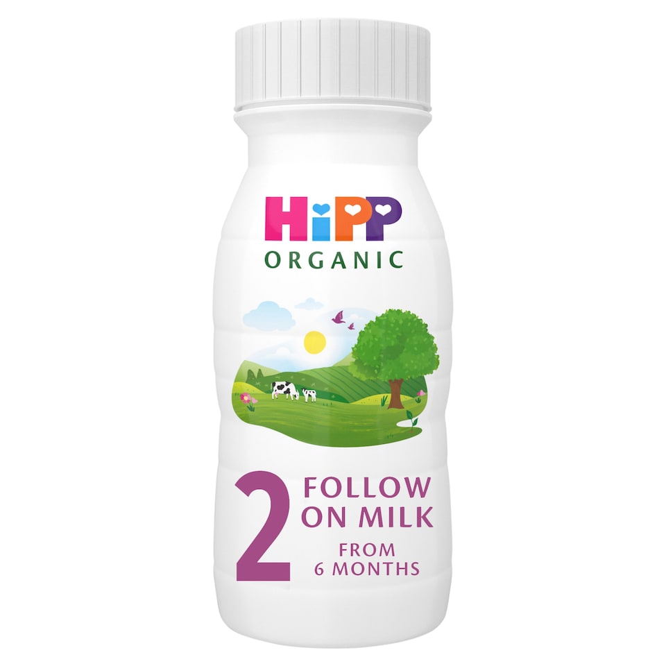 image 1 of Hipp Organic 2 Follow On Baby Milk Ready To Feed Bottle 6 Month Plus 200Ml
