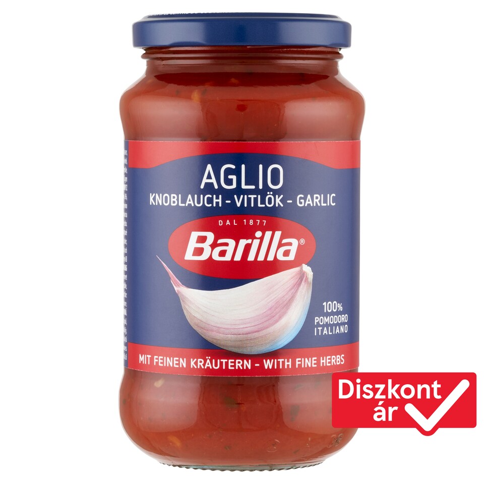 Barilla Aglio fokhagymás, vörösboros, zöldfűszeres paradicsomszósz 400 g
