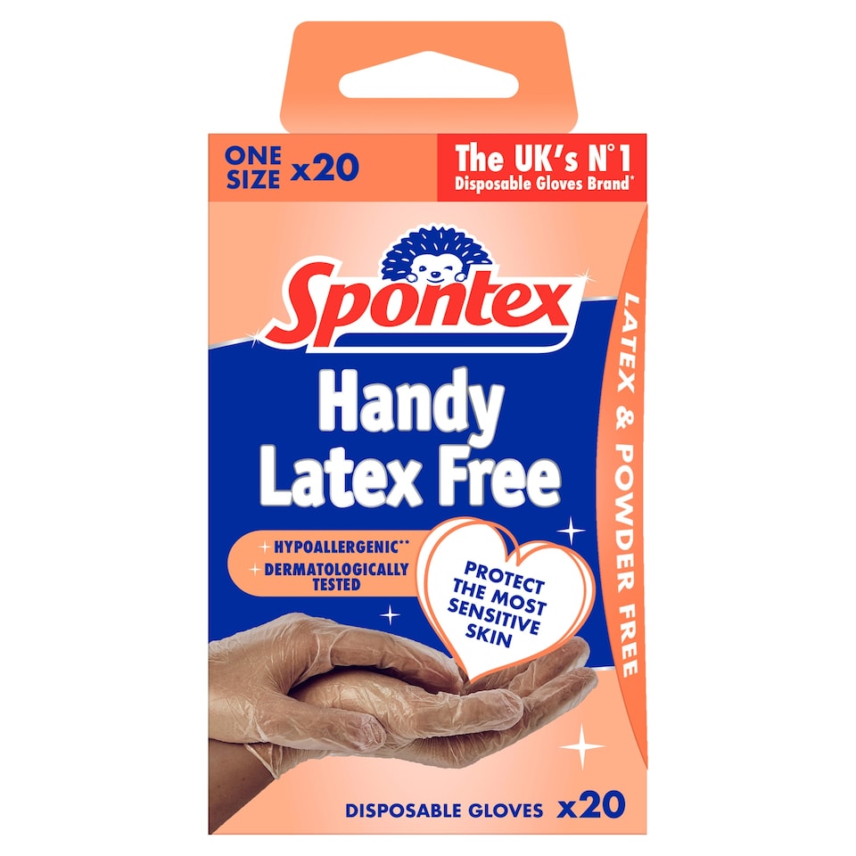 image 1 of Spontex Handy Sensitive Disposable Gloves 20 Pack