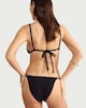 image 2 of F&F Beaded Side High Leg Bikini Bottoms in Black