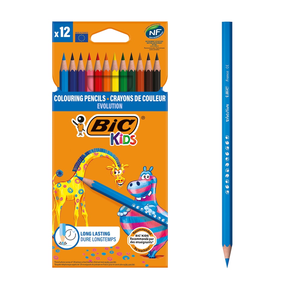 image 1 of BIC Kids Colouring Pencils 12 Pack 