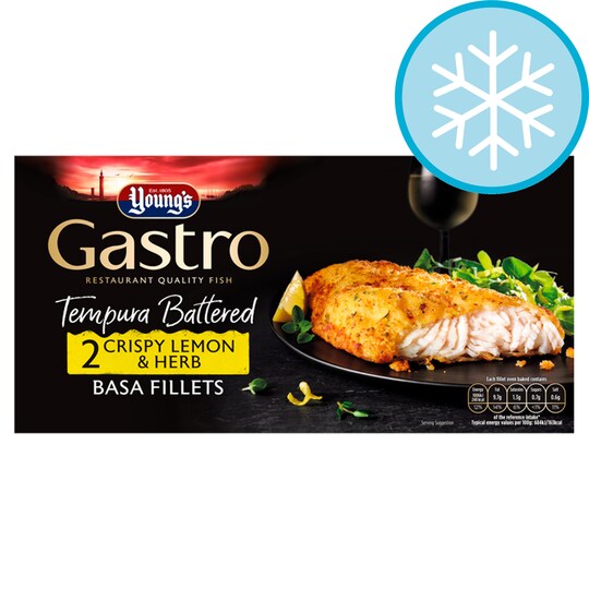 Youngs Gastro 2 Crispy Lemon Basa Fillets 310G Tesco Groceries