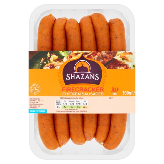 Shazans Firecracker Chicken Sausages 300G Tesco Groceries