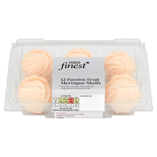 Tesco Finest 12 Passion Fruit Meringue Shells Tesco Groceries