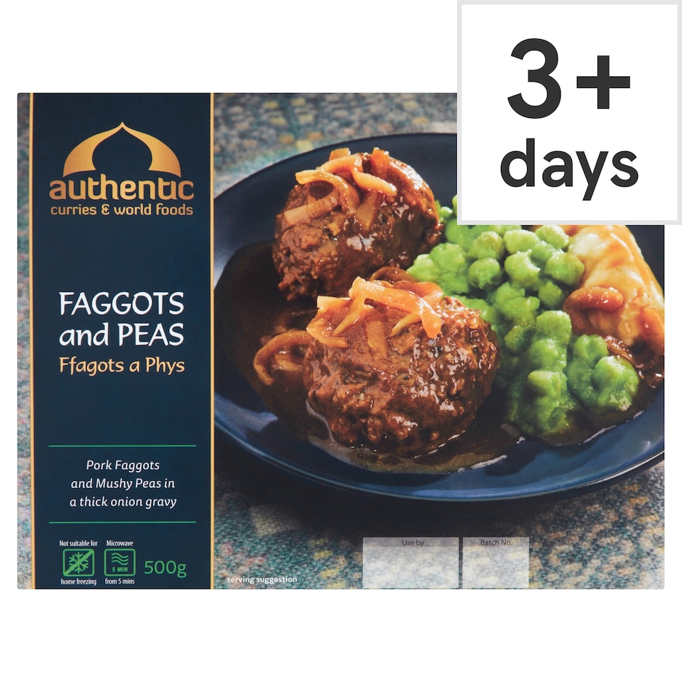 Authentic Curry Faggots & Peas With Gravy 500G