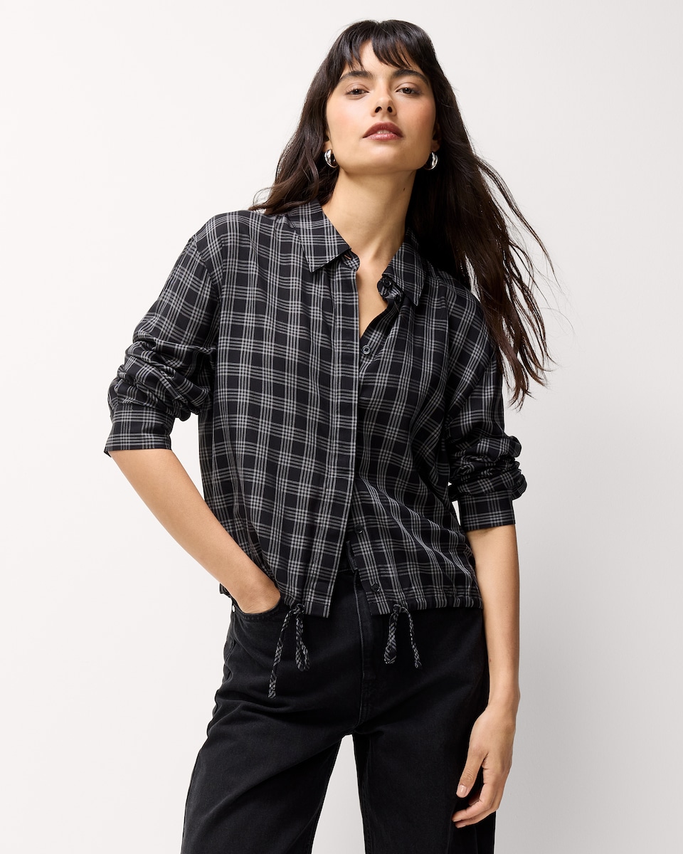 image 1 of F&F Checked Oversized Fit Shirt in Multi Grey