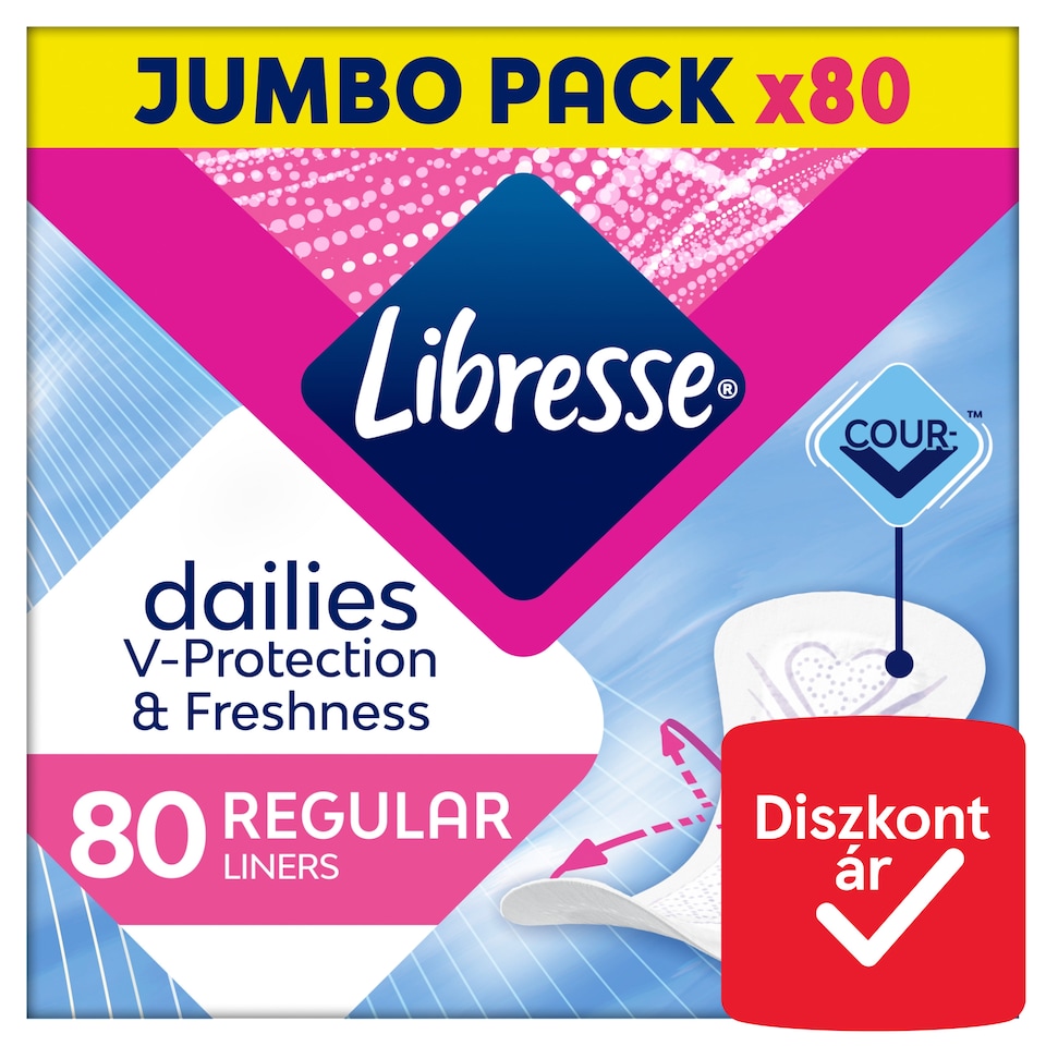 Libresse Dailies Fresh & Protect Regular tisztasági betét 80 db  1. kép