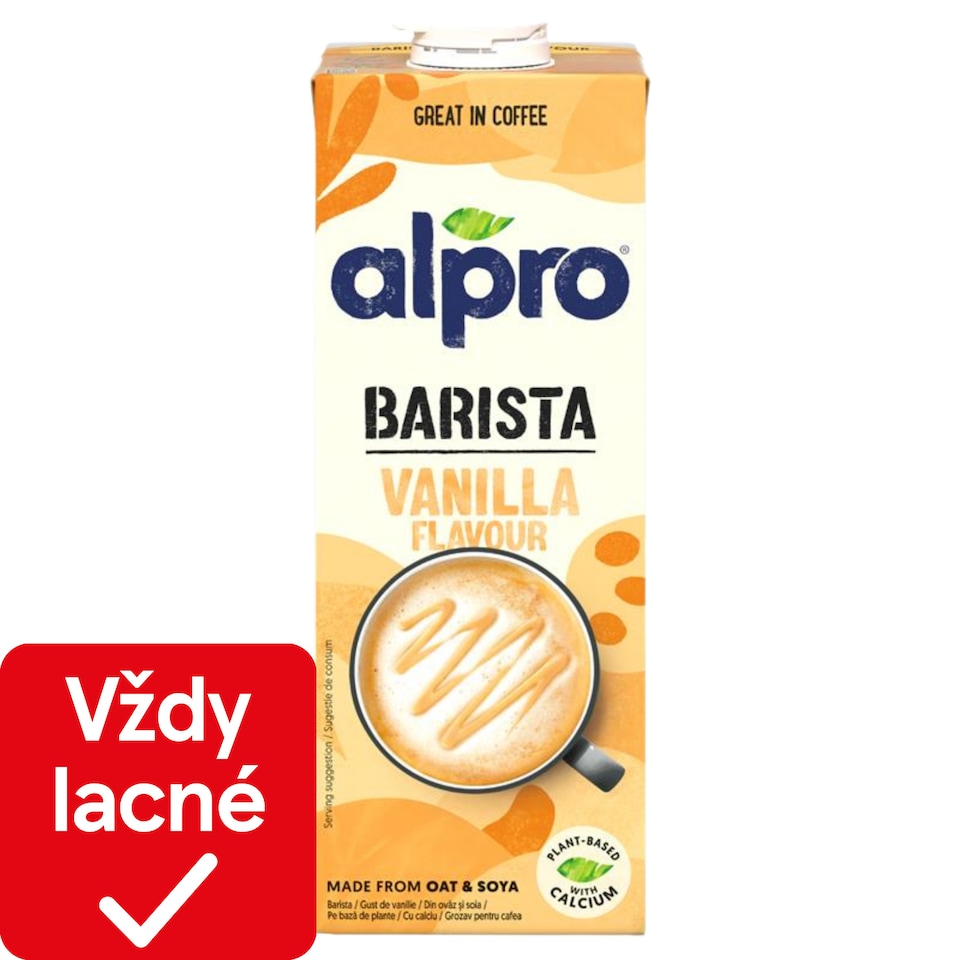 obrázok 1 z ALPRO Barista Ovseno-sójový nápoj s vanilkovou príchuťou 1l
