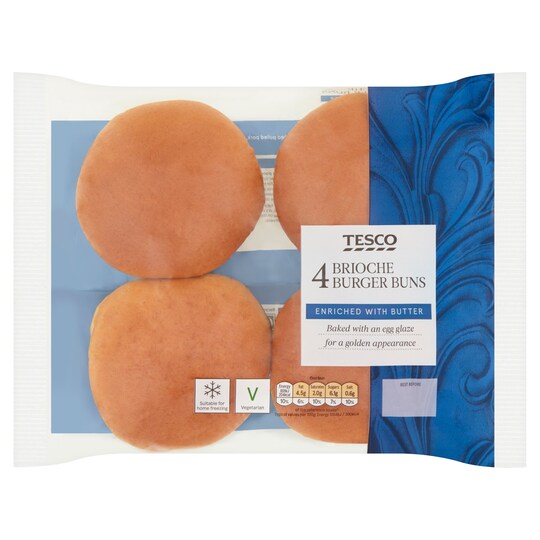 Tesco 4 Brioche Buns Tesco Groceries