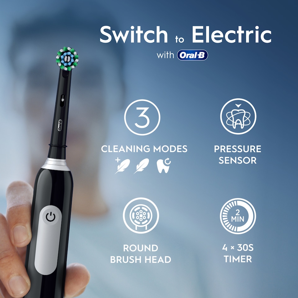 image 1 of Oral-B Pro 1 Electric Toothbrush & Case Black