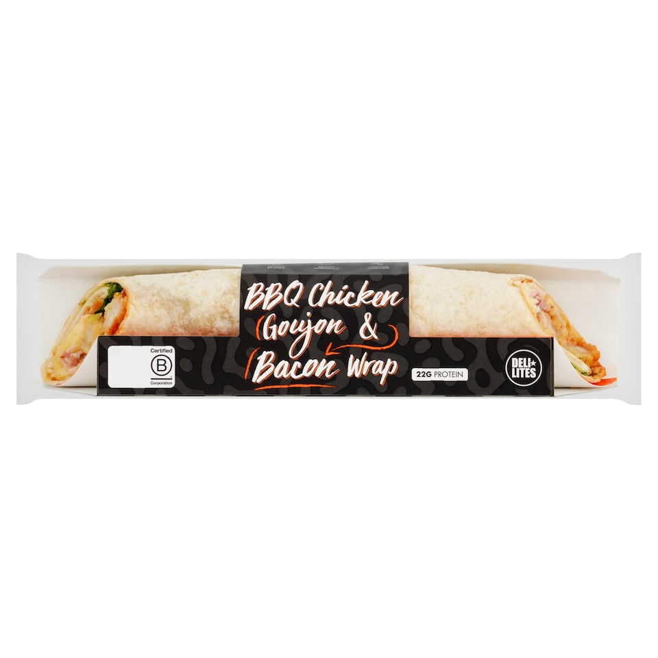 Delilites Bbq Chicken Goujon And Bacon Wrap 235G