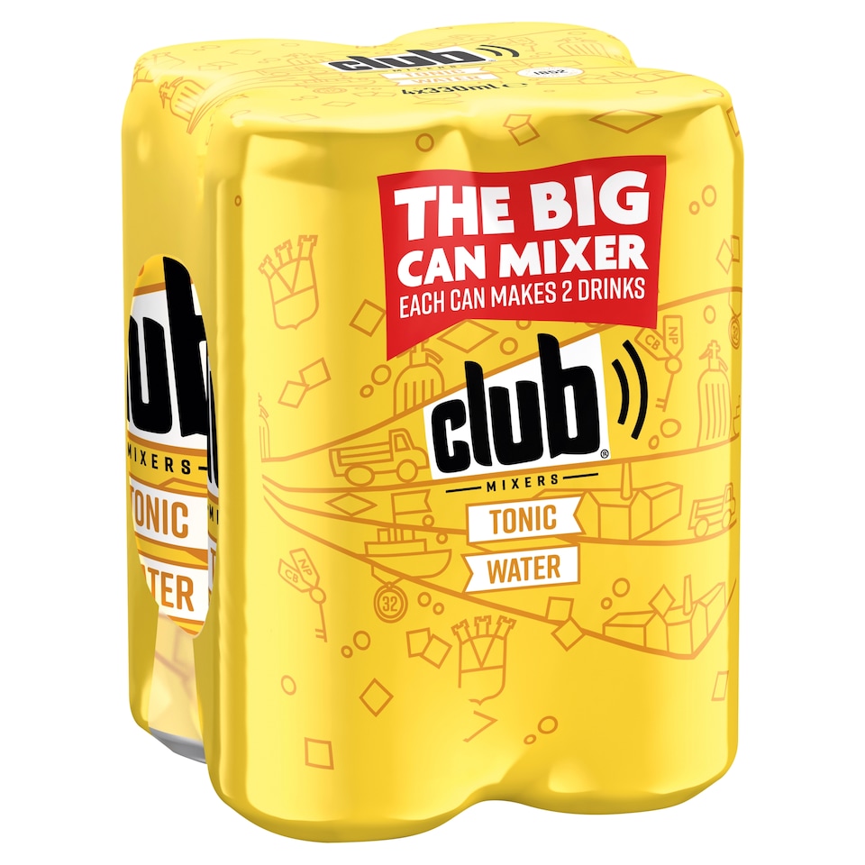 image 1 of Club Mixers Tonic Water Cans 4 x 330ml