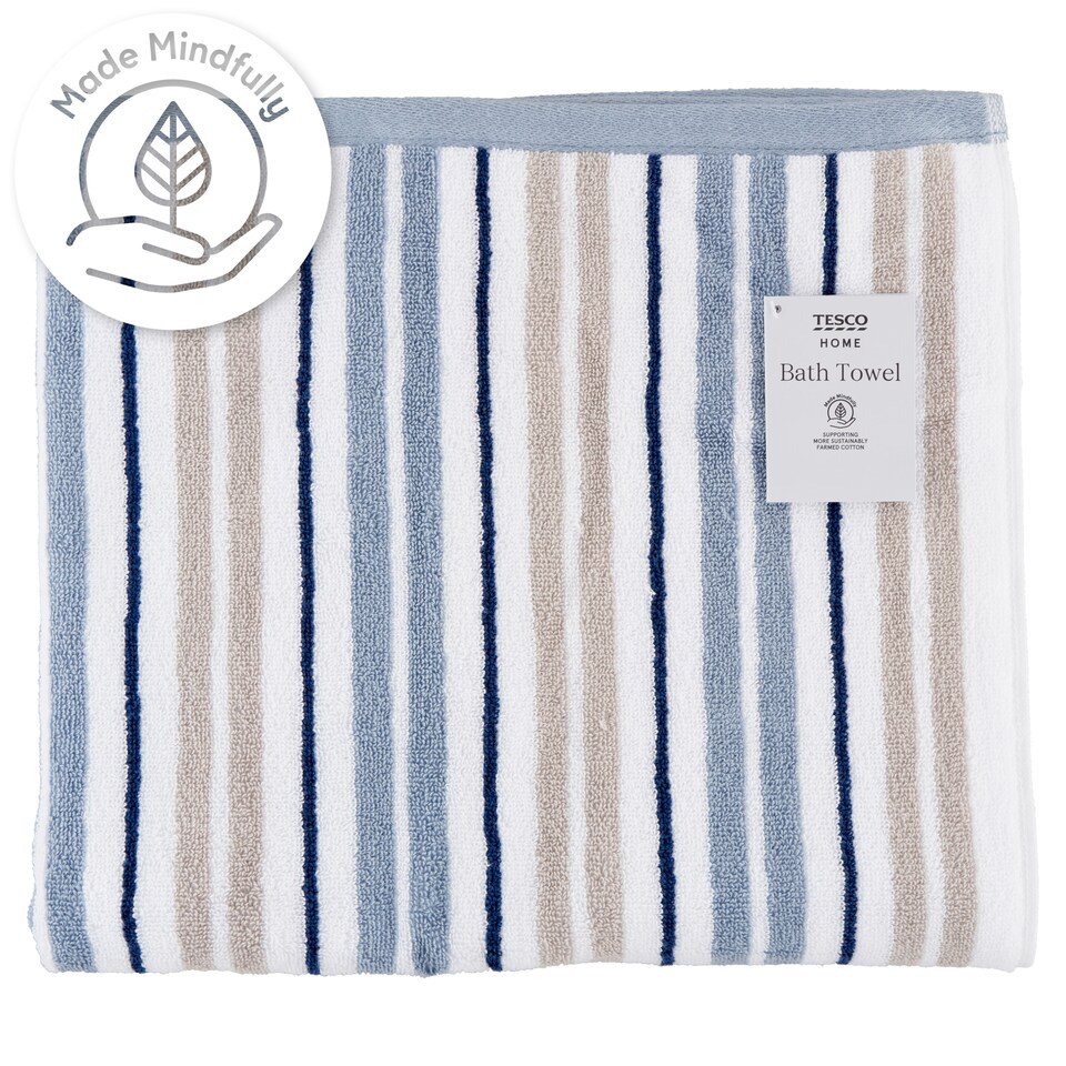 Tesco Home Stripe törülköző 70 cm x 127 cm