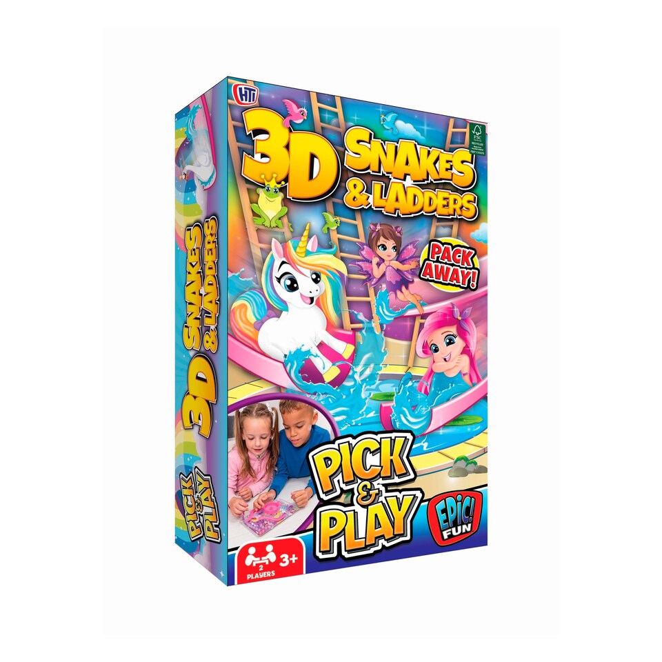 Hti Pick & Play 3D Snakes & Ladders Tesco Groceries