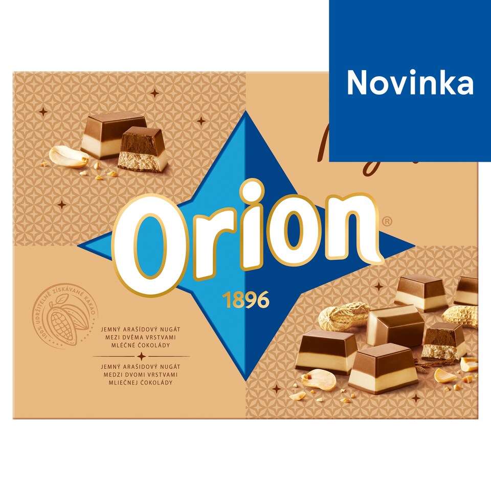 image 1 of  ORION Nougat Praline from Peanut Nougat and Milk Chocolate 166 g