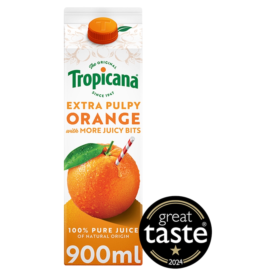 image 1 of Tropicana Orange Extra Juicy Bits 900Ml