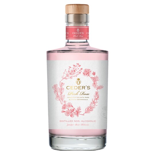 Ceder's Pink Rose Non Alcohol Gin 500Ml Tesco Groceries
