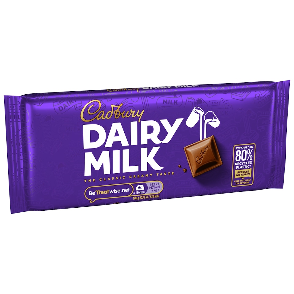 image 1 of Cadbury Dairy Milk Chocolate Bar 110g