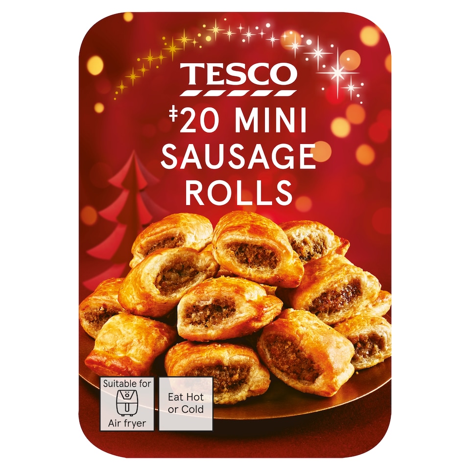 Tesco 20 Mini Pork  Sausage Rolls 220g
