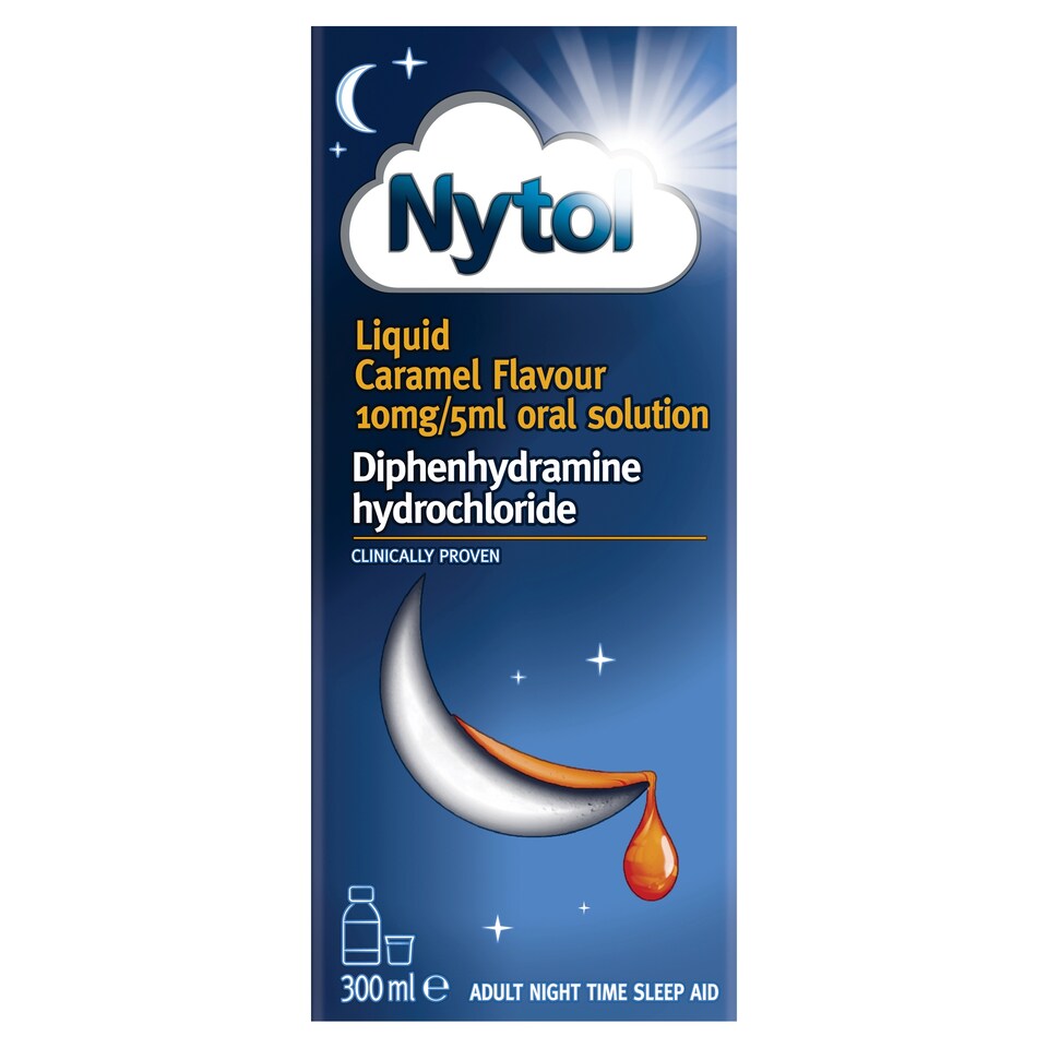 Nytol Night Time Sleep Aid - Liquid Caramel Flavour Oral Solution 300ml