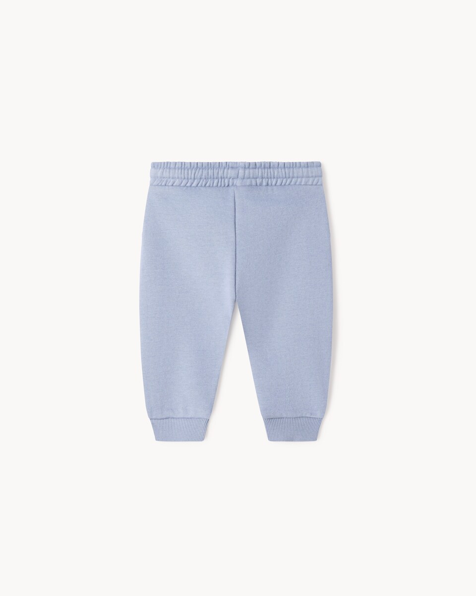 image 1 of F&F Baby 3-Pack Cotton Rich Cuffed Joggers in Blue