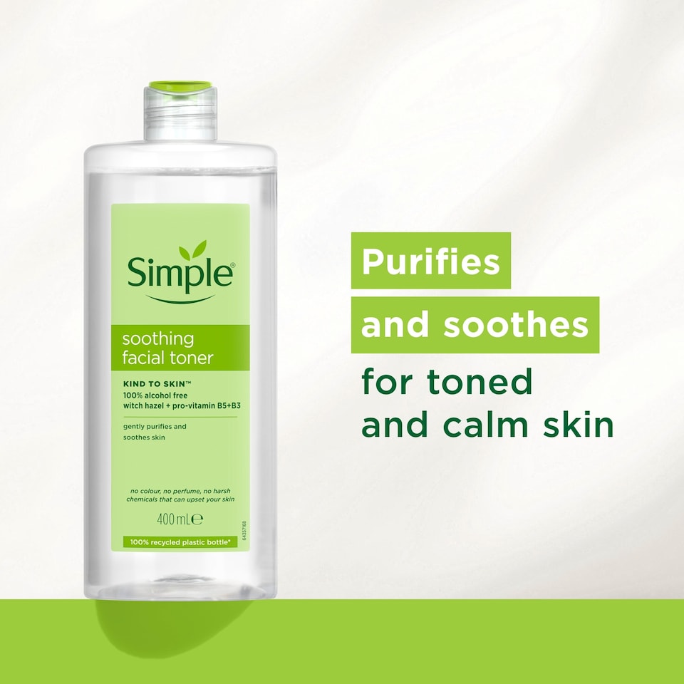 image 1 of Simple Kind to Skin Soothing Toner 400ml