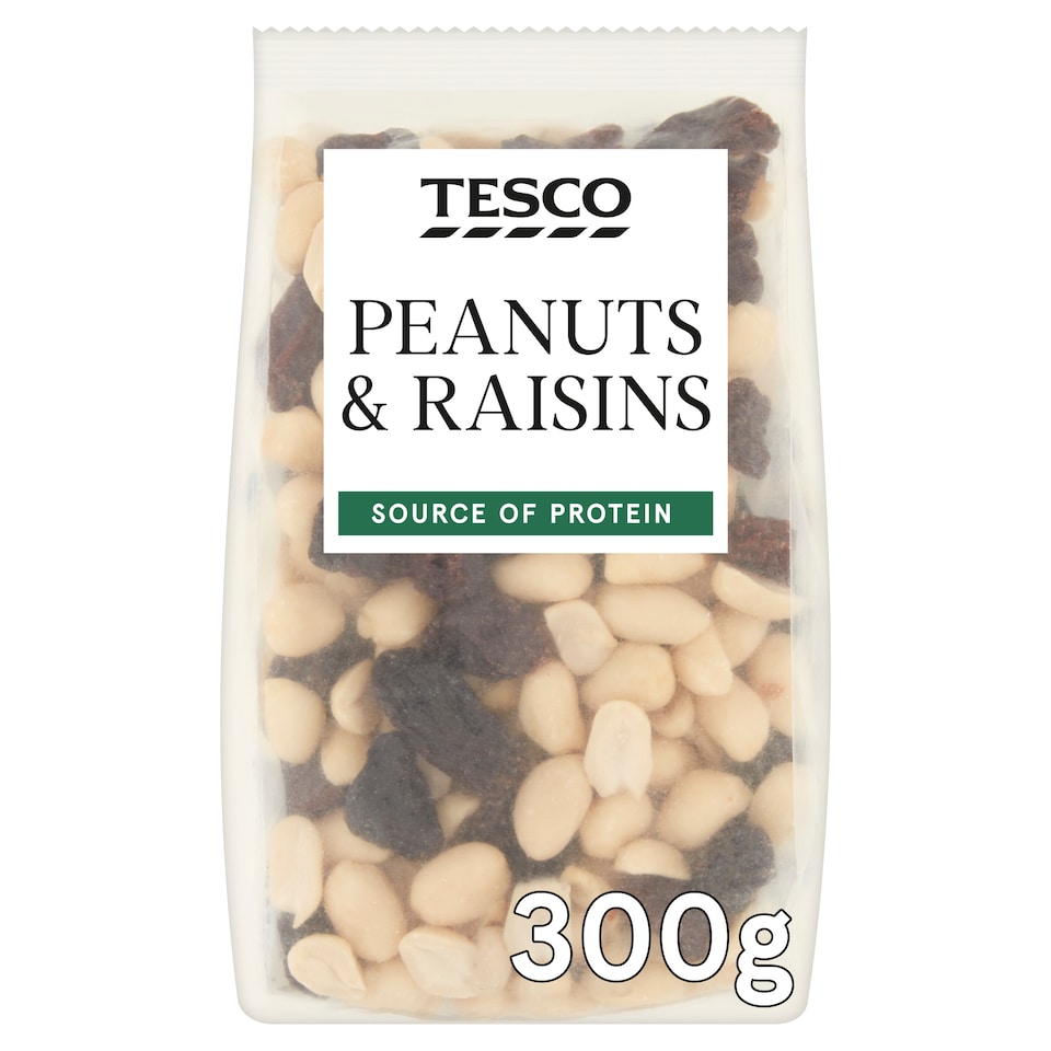Tesco Peanuts And Raisins 300G