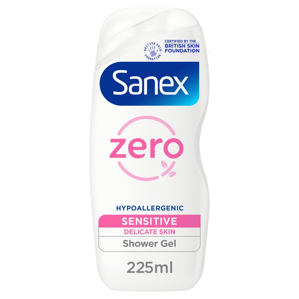 image 1 of Sanex Zero % Sensitive Skin Shower Gel 225Ml