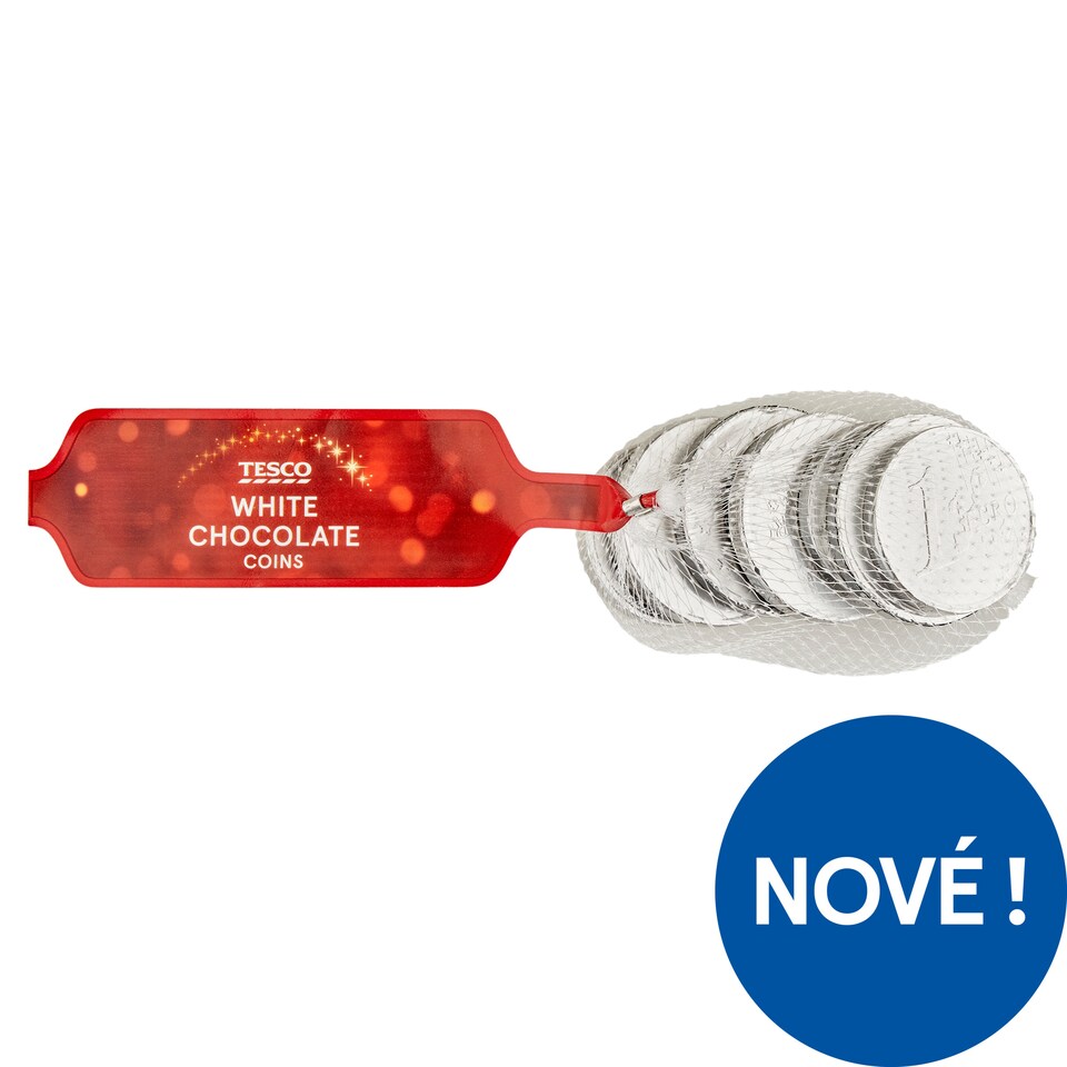 Tesco White Chocolate Coins 62g