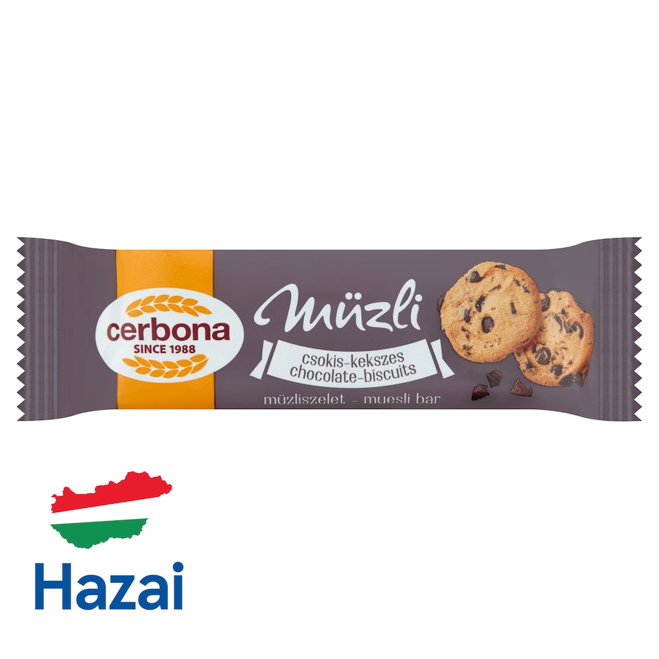 Cerbona csokis-kekszes müzliszelet 20 g 1. kép