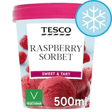 Tesco Raspberry Sorbet 500Ml