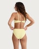image 3 of F&F Crinkle Textured Starfish Charm High Waisted Bikini Bottoms in Yellow