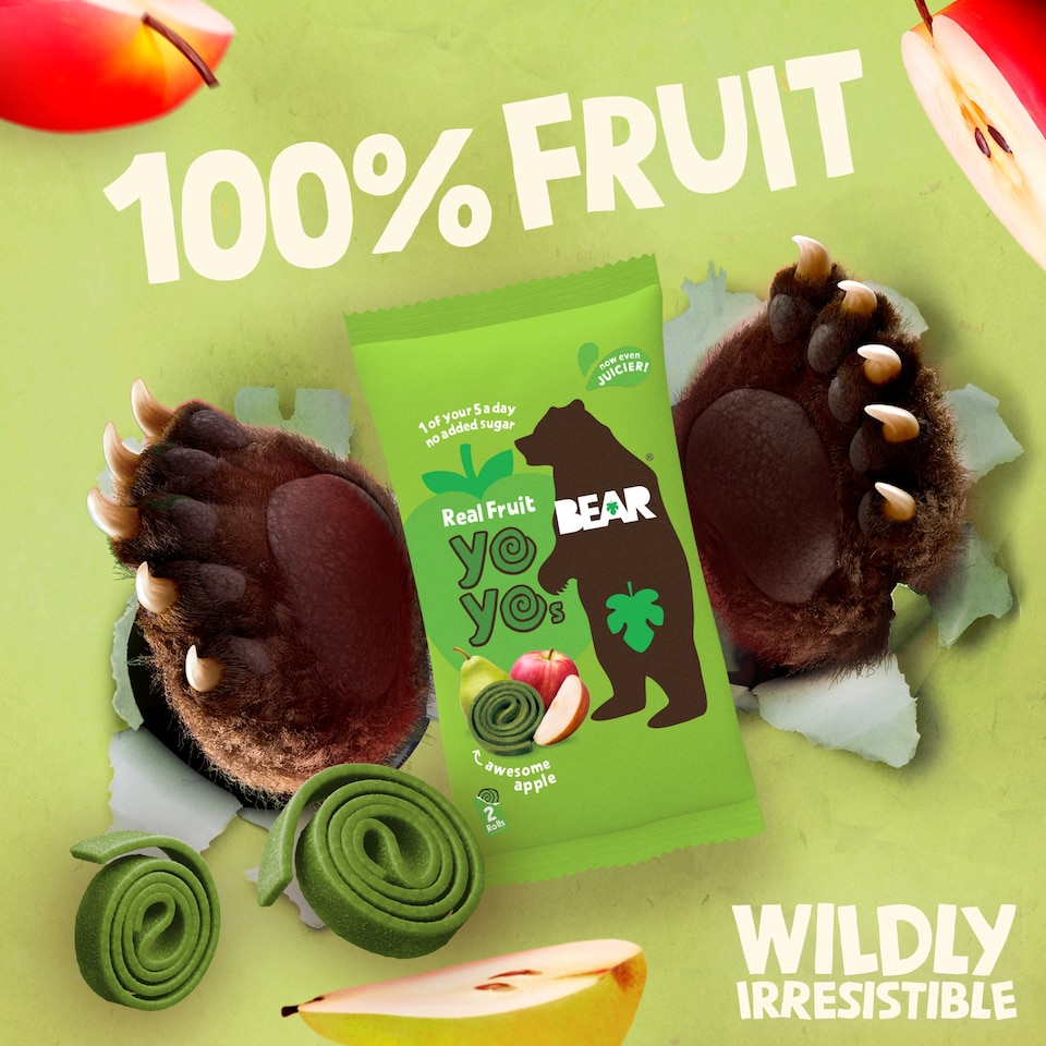 image 1 of Bear Apple YoYos Multipack 5 x 20g