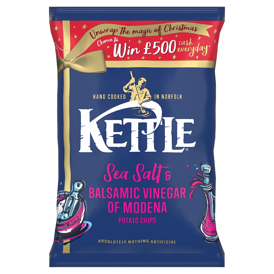 Kettle Sea Salt & Balsamic Vinegar Potato Chips 130G