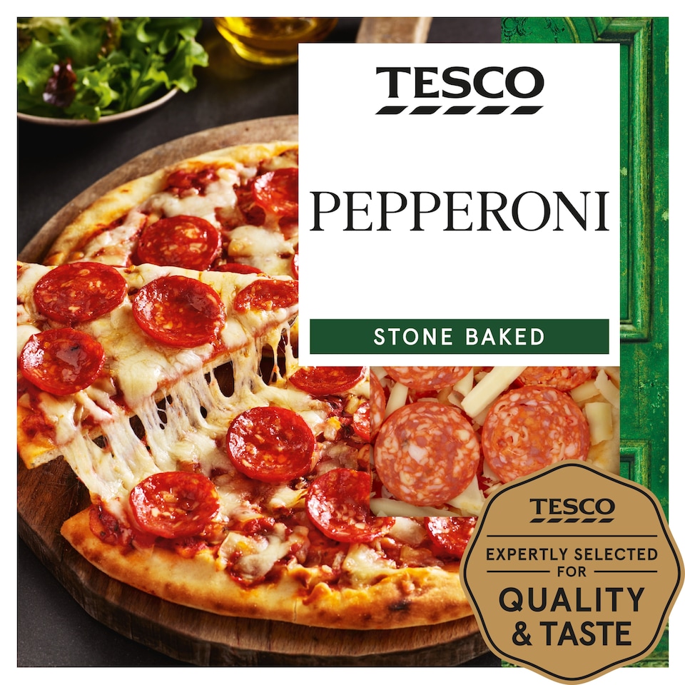 Tesco Stonebaked Pepperoni Pizza 277G