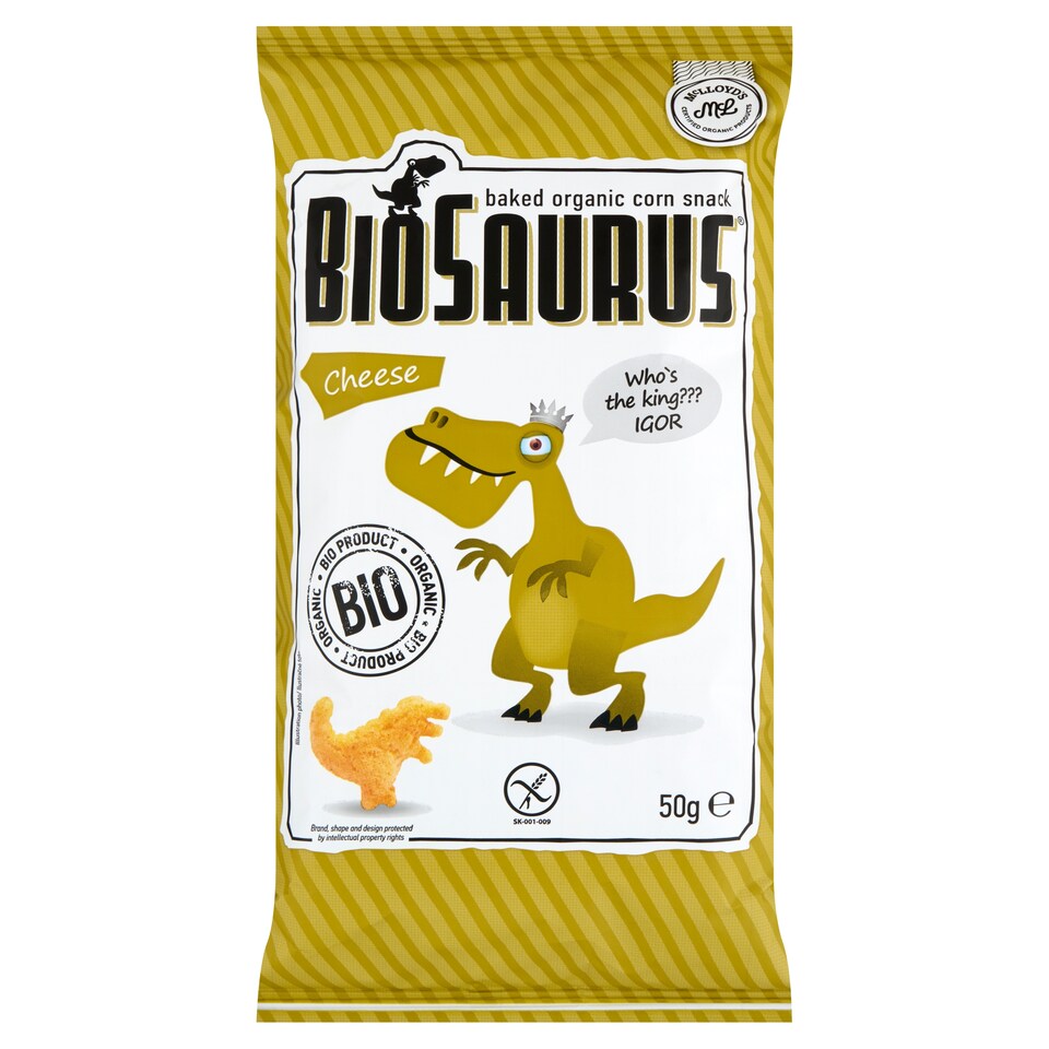 McLloyd's BioSaurus Baked Organic Corn Snack with Cheese Seasoning 50 g