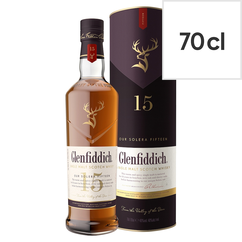 image 1 of Glenfiddich 15 Year Old Single Malt Scotch Whisky 70cl