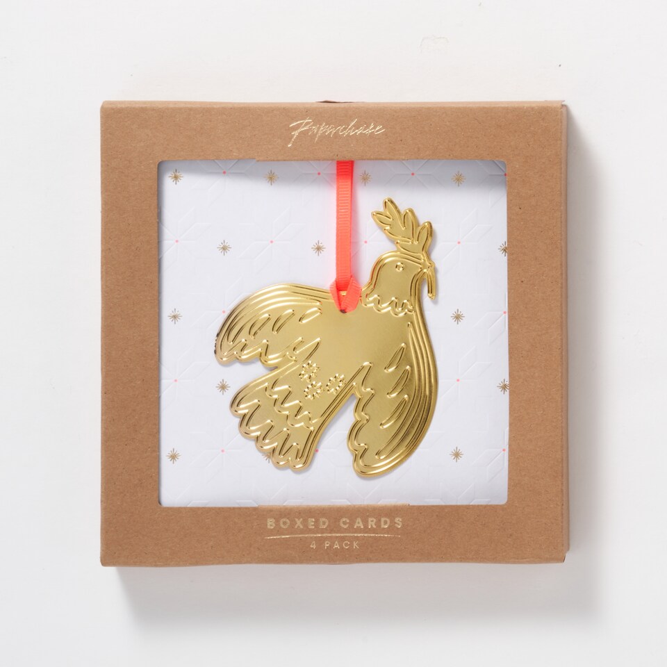 image 1 of Paperchase Christmas 4pk Dove Cards