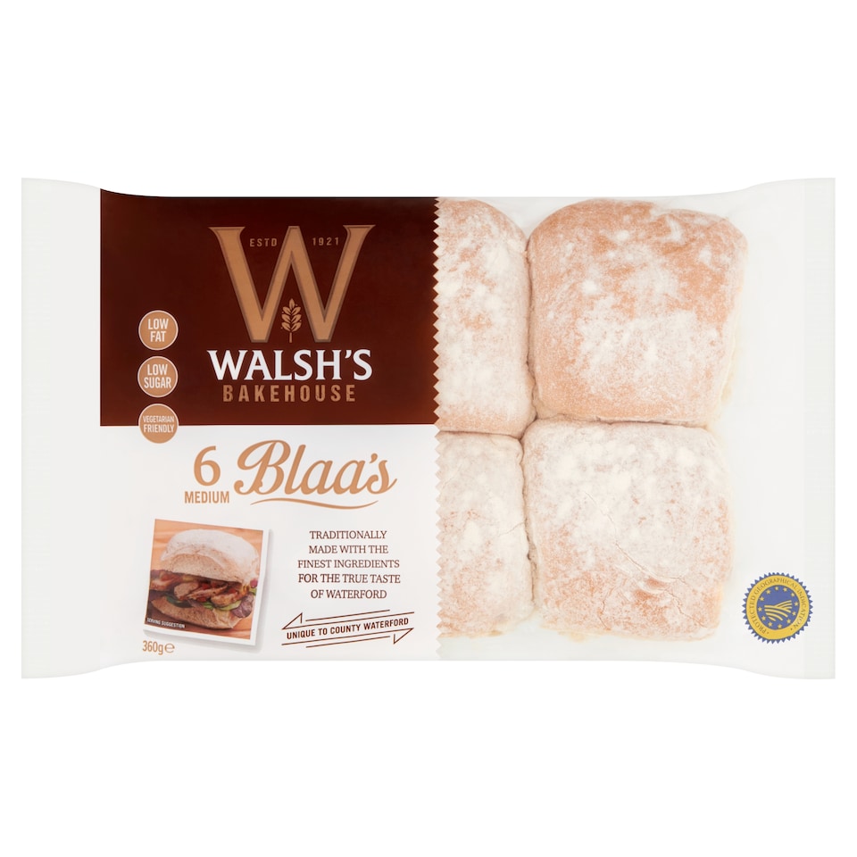 Walsh's Bakehouse 6 Pack Medium Blaa 360G