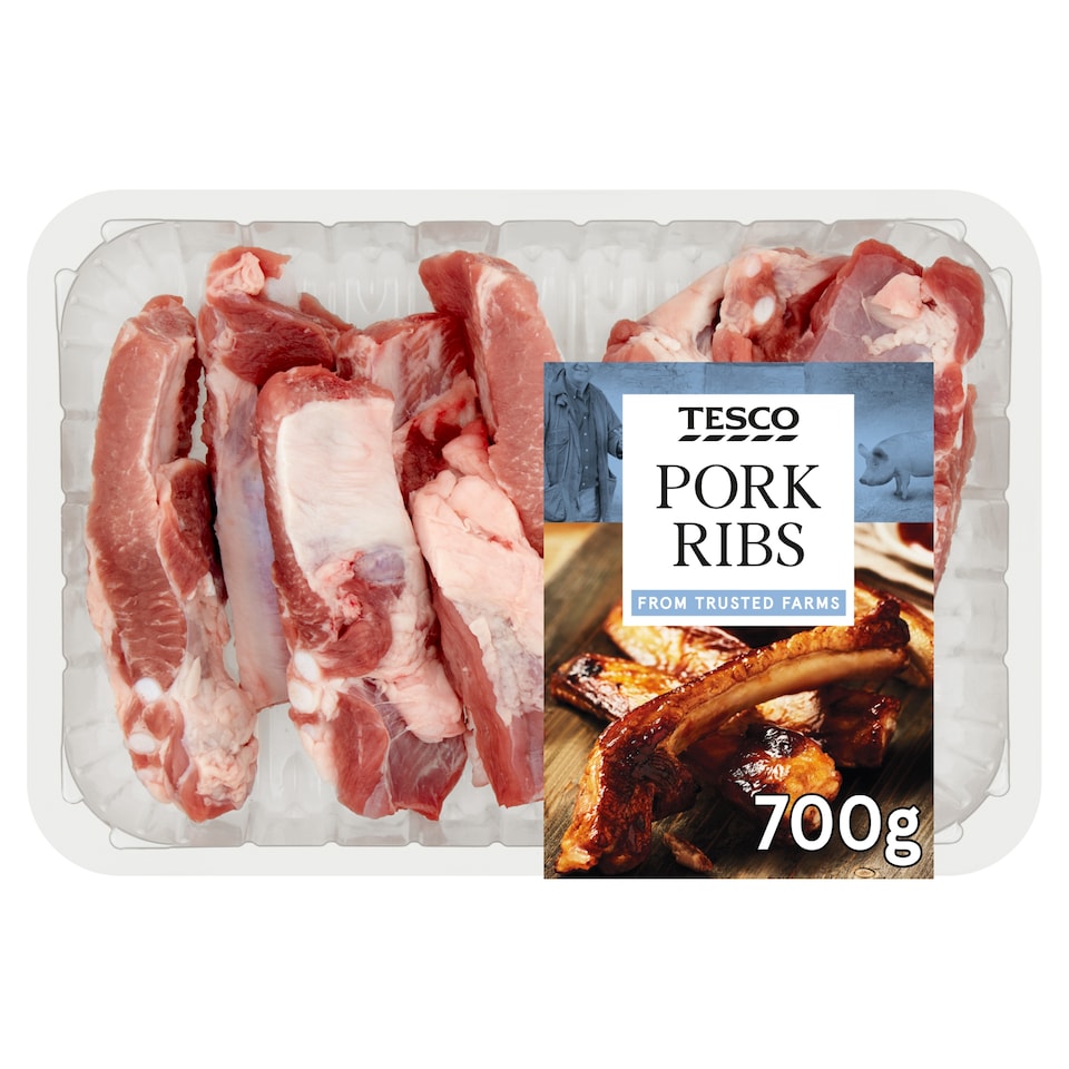 Tesco Pork Ribs 700G