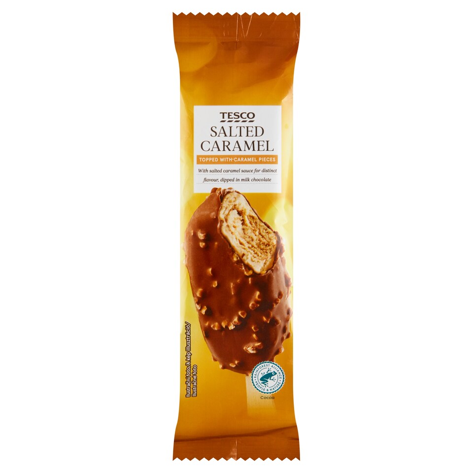 Tesco Salted Caramel Ice Cream Topped with Caramel Pieces 84 g