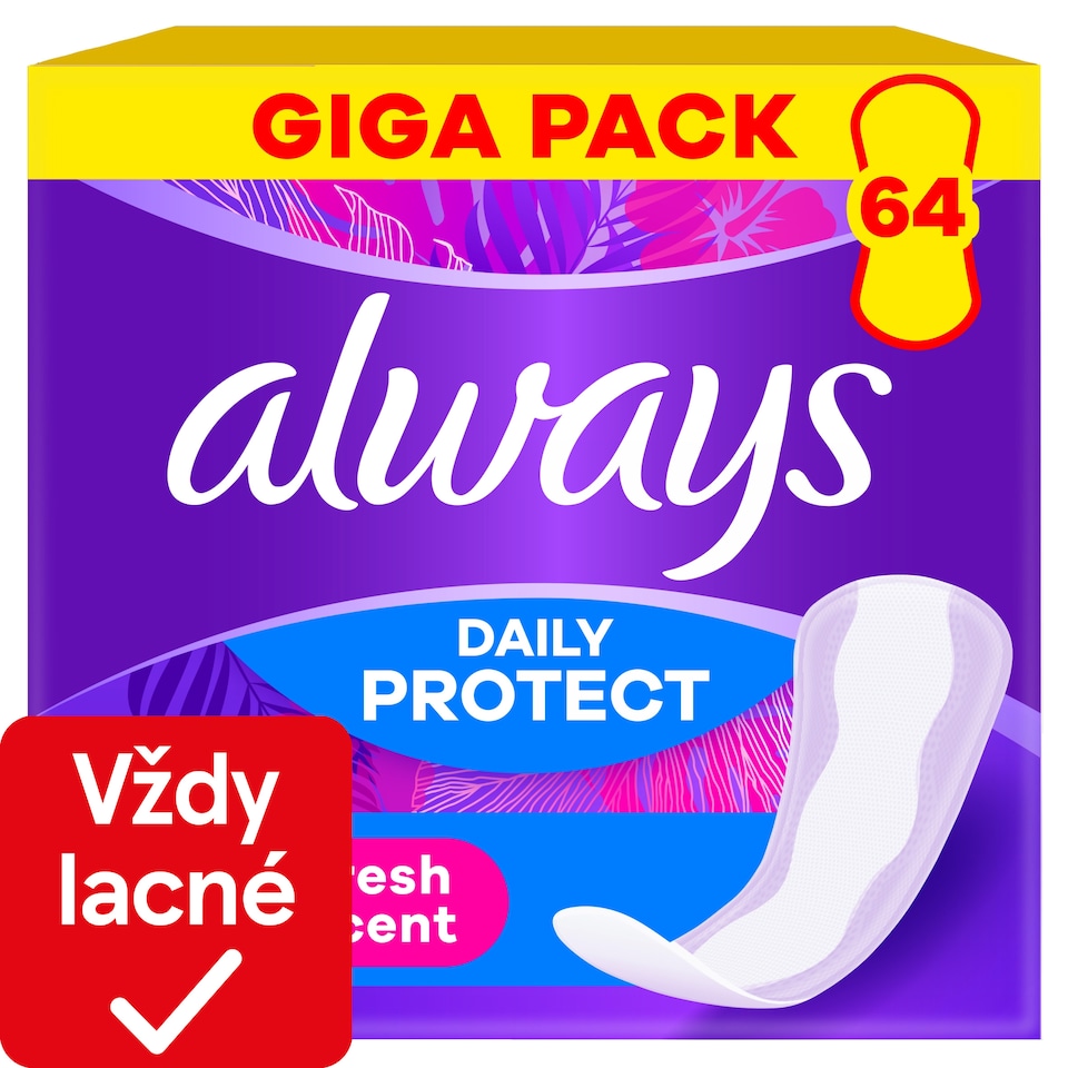 obrázok 1 z Always Daily Protect Extra Long So sviežou vôňou Intímky 64 ks