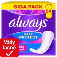 Always Daily Protect Extra Long So sviežou vôňou Intímky 64 ks