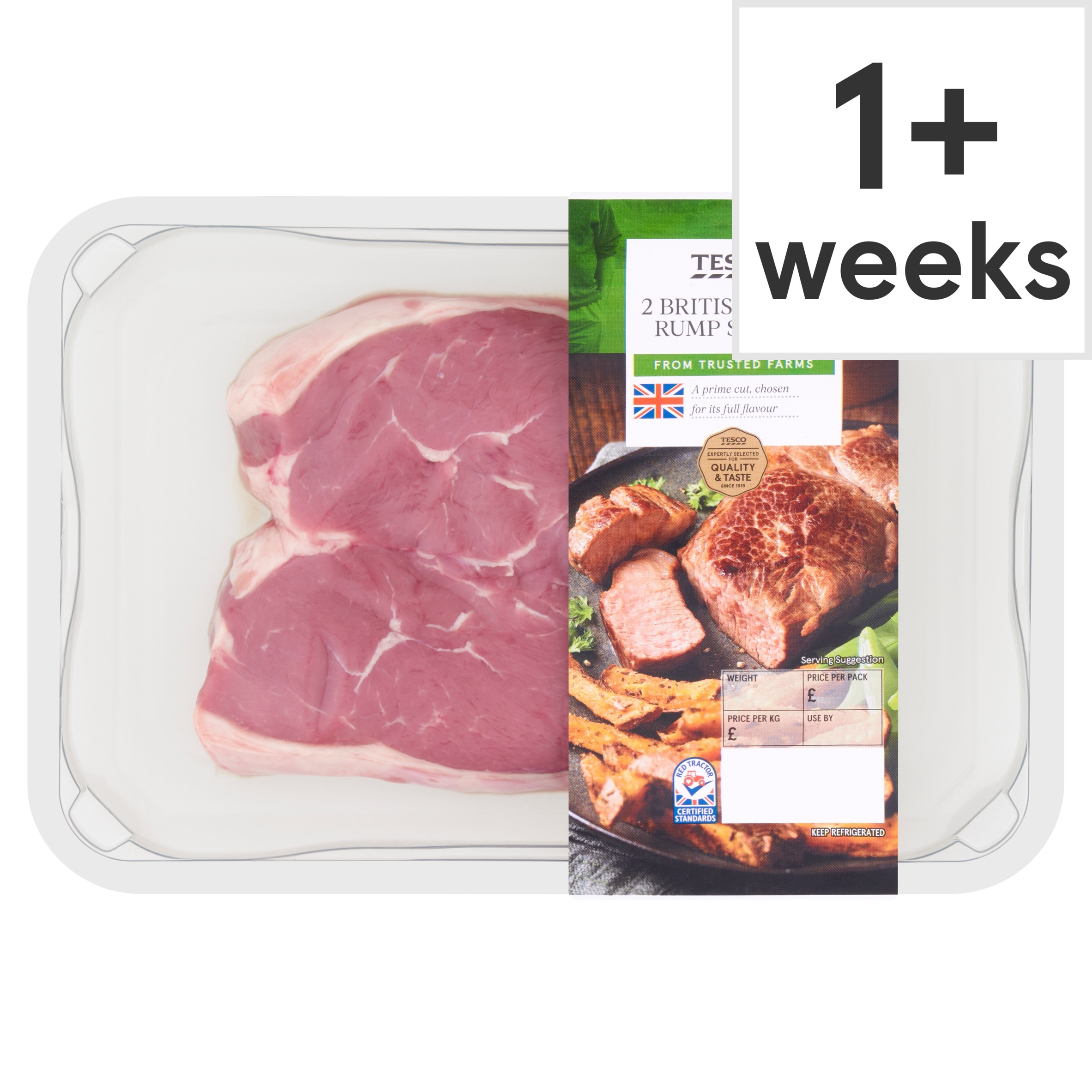 Tesco 2 Lamb Rump Steaks 300G