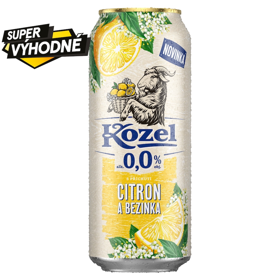 image 1 of Velkopopovický Kozel with Lemon and Elderberry Flavor 0.5L