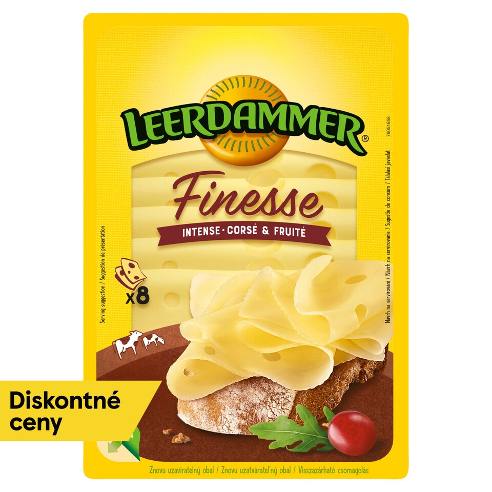 Leerdammer Finesse Caractère 8 plátkov 80 g