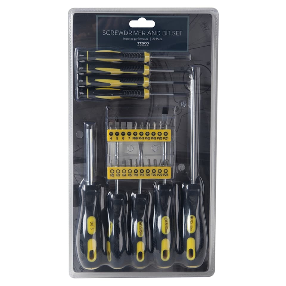 Tesco 29Pc Screwdriver Set