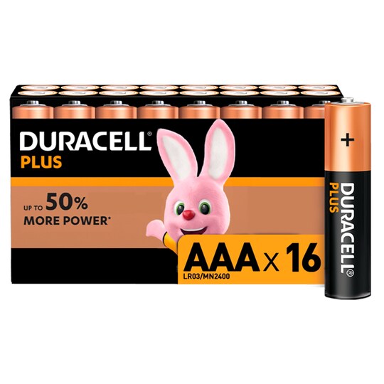 Duracell Plus AAA 16 Pack Tesco Groceries