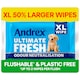 image 3 of Andrex Ultimate Fresh XL Hygiene Wipes Odour Control Moist Toilet Tissue Single Pack