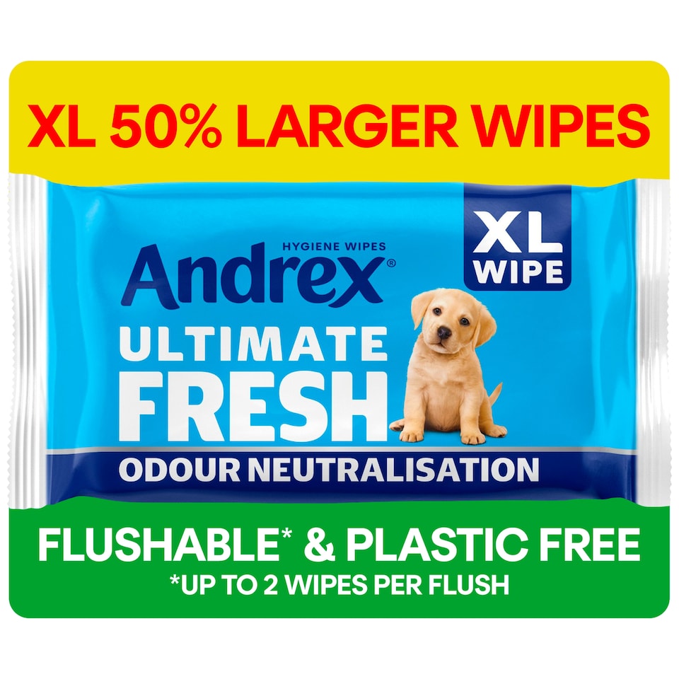image 1 of Andrex Ultimate Fresh XL Hygiene Wipes Odour Control Moist Toilet Tissue Single Pack